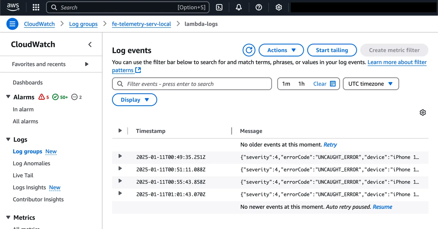 Diving into logs in CloudWatch Logs